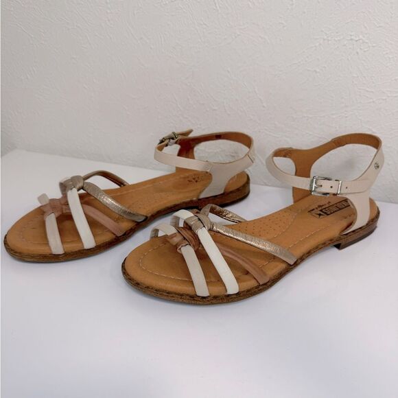 Pikolinos Algar Leather Sandals, Strappy Flats Size 39 (US 8.5) - Picture 4 of 8